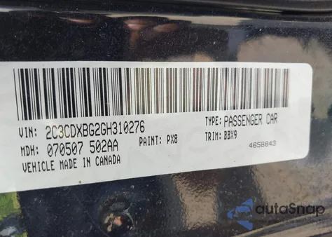 2016 Dodge Charger Se из США, поврежденный, VIN 2C3CDXBG2GH310276